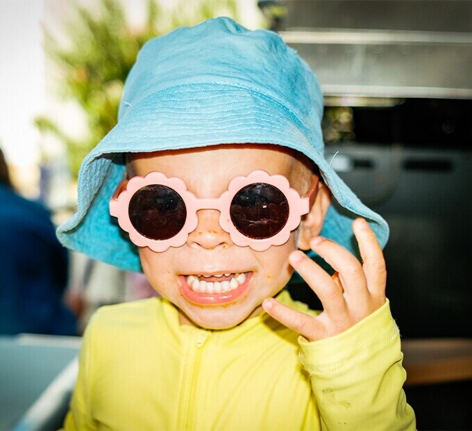 Happy kid smiling